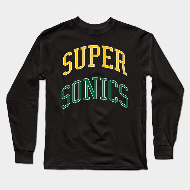 SuperSonics Long Sleeve T-Shirt by teakatir